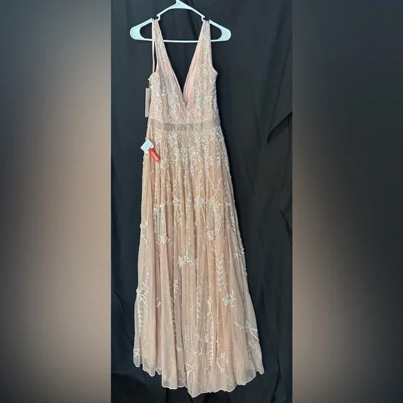 Mac Duggal 5215 NWT V-NECK EMBELLISHED TULLE GOWN - Picture 4 of 7